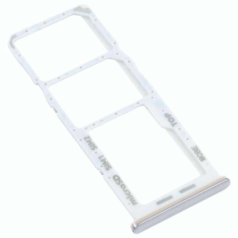 For Samsung Galaxy M32 SM-M325 SIM Card Tray + SIM Card Tray + Micro SD Card Tray (Silver)