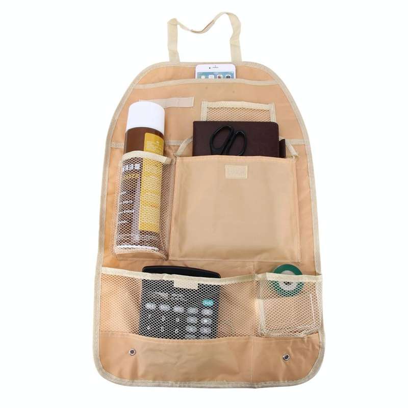 Auto Car Seat Back Organizer Car Seat Hanging Bag Storage for Drinks Cups Phones and Other Items ...