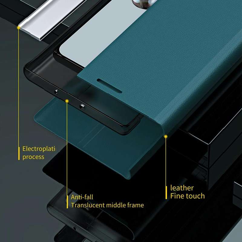 For Xiaomi 12T / 12T Pro / Redmi K50 Ultra Side Electroplated Magnetic Leather Phone Case(Black)