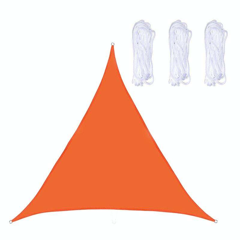 Triangle Outdoor Garden Sunshade Sail Waterproof Anti-UV Canopy, Size: 2.4m x 2.4m x 2.4m(Orange)