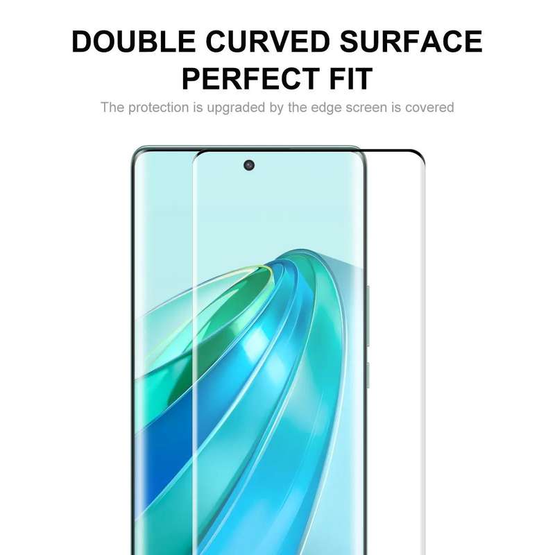 For Honor X9A / Magic5 Lite 2pcs ENKAY 3D Hot Bending Edge Glue Tempered Glass Full Film with Len...