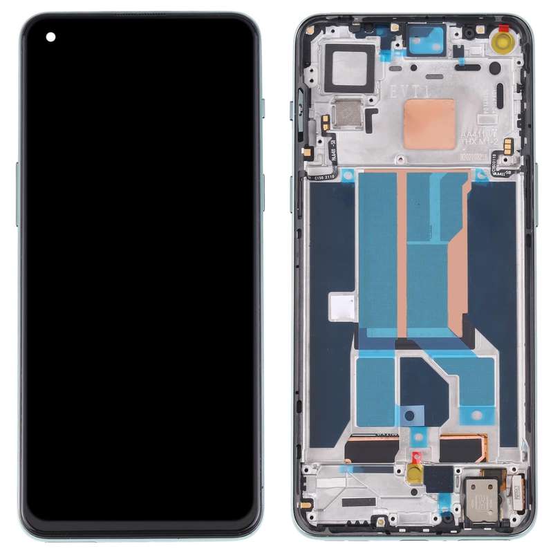 For OnePlus Nord 2 5G DN2101 DN2103 Digitizer Full Assembly with Frame OEM LCD Screen (Green)