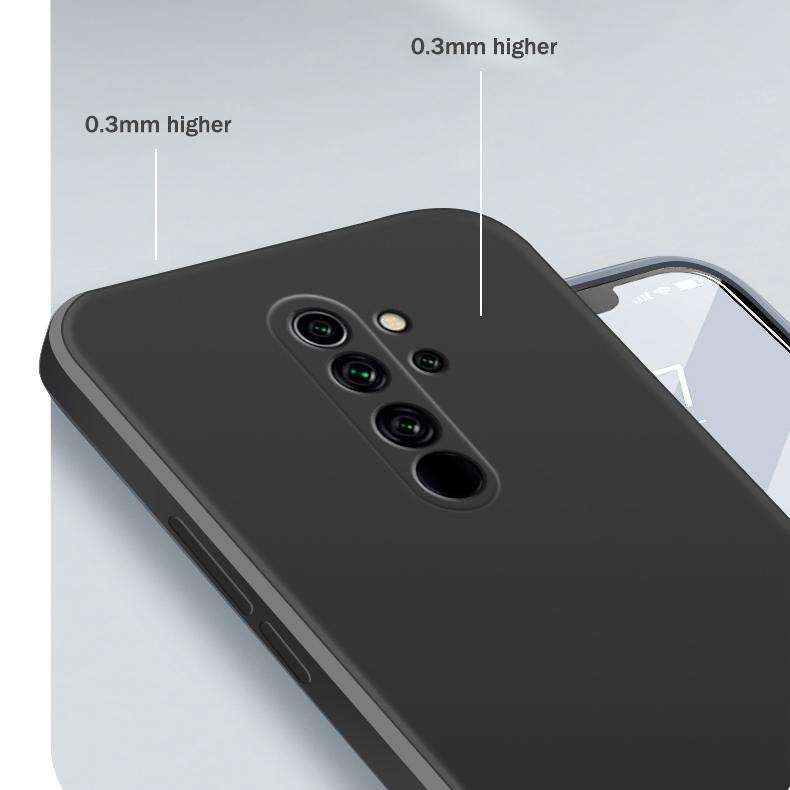 For Xiaomi Redmi Note 8 Pro Solid Color Imitation Liquid Silicone Straight Edge Dropproof Full Co...