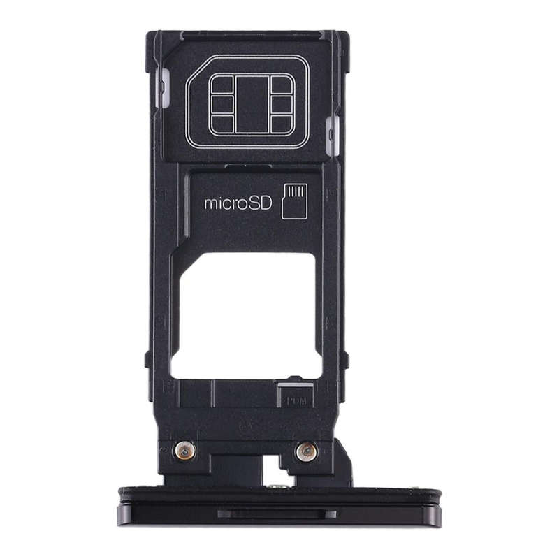 SIM Card Tray + Micro SD Card Tray for Sony Xperia XZ3(Black)