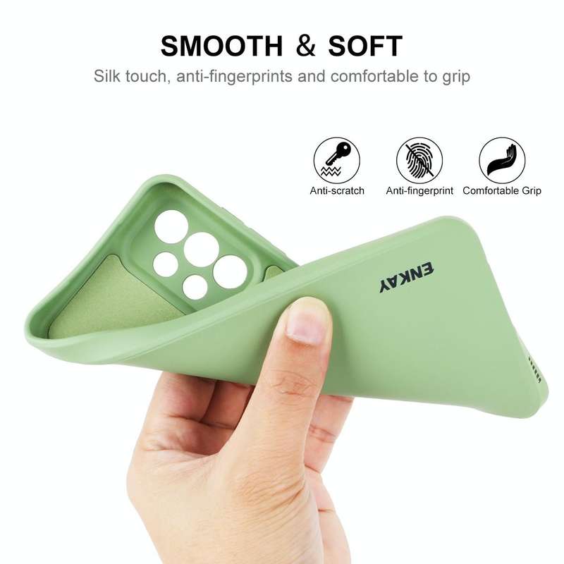 For Samsung Galaxy A23 ENKAY Liquid Silicone Soft Shockproof Phone Case(Light Green)