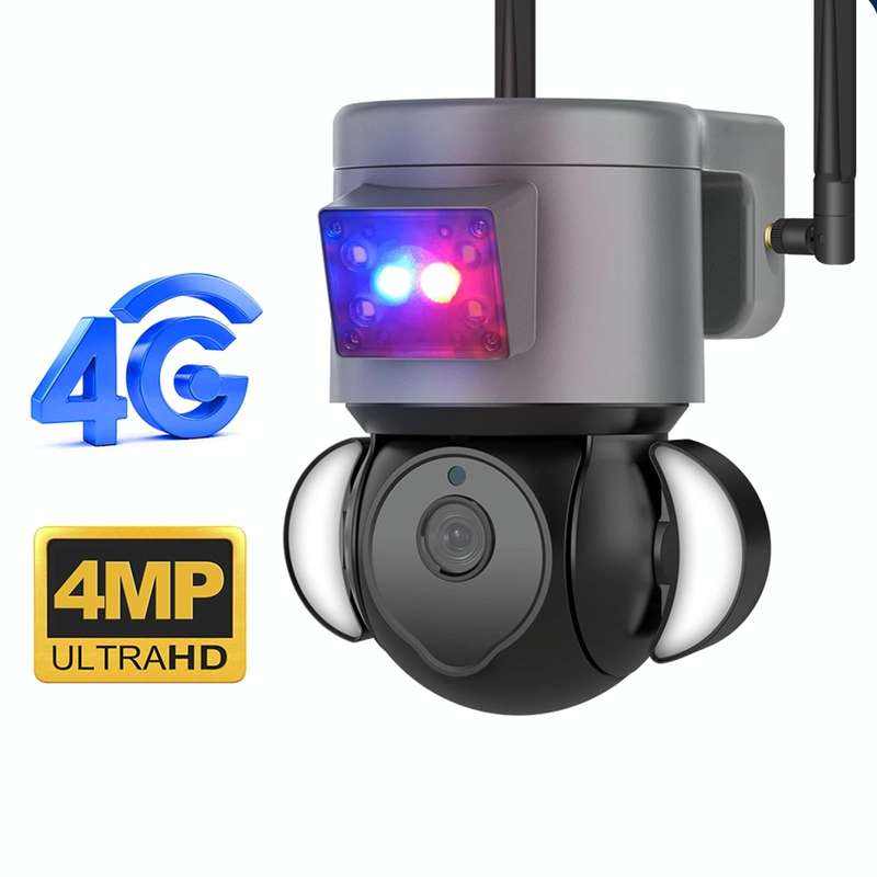 ST-429-4M-TY-4G 4MP 4G Smart Security Floodlight Camera Support Two-way Audio / Night Vision, EU ...