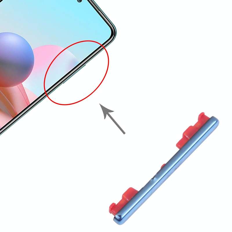 Volume Control Button for Xiaomi Redmi Note 10 4G M2101K7AI M2101K7AG (Blue)