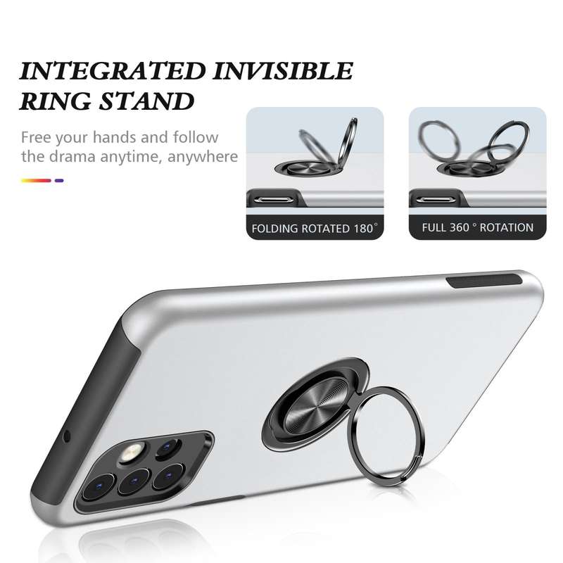 For Samsung Galaxy A32 5G PC + TPU Shockproof Magnetic Protective Case with Invisible Ring Holder...