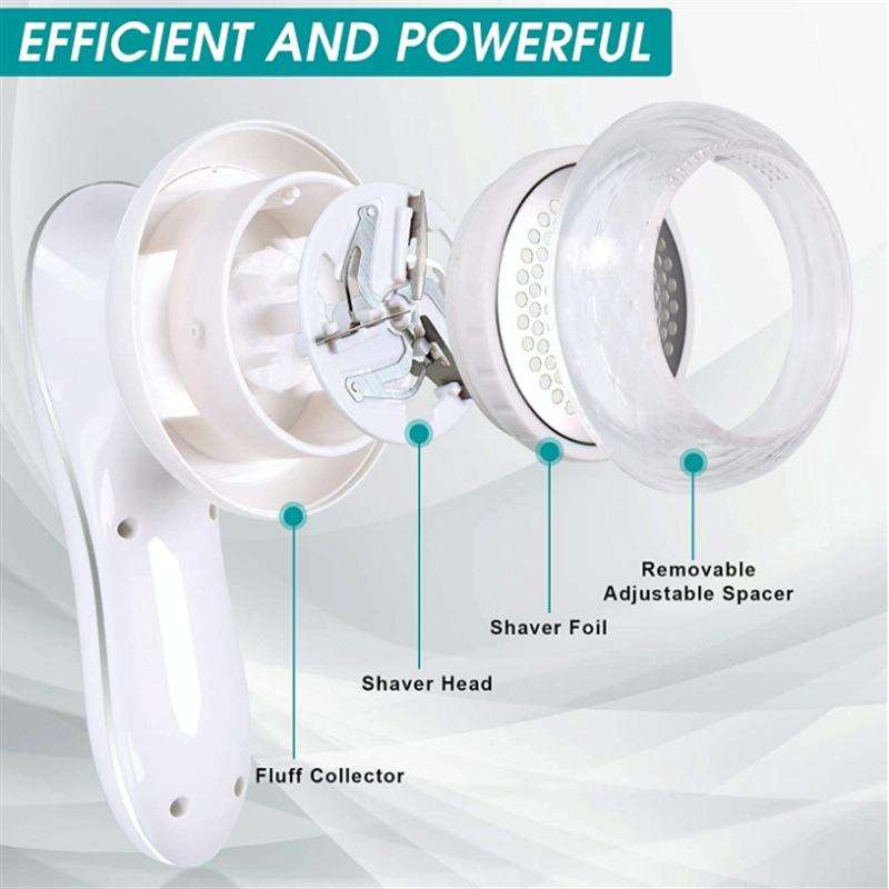 Rechargeable Hair Ball Trimmer Shaving Pompom, Colour: White Three-blade Knife Head