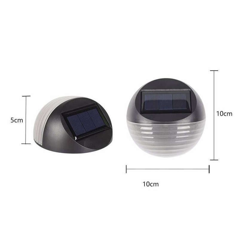 2 PCS Solar Power Light Sensor 6 Energy Saving Lamp LED Wall Light Outdoor Garden Fence Waterproo...