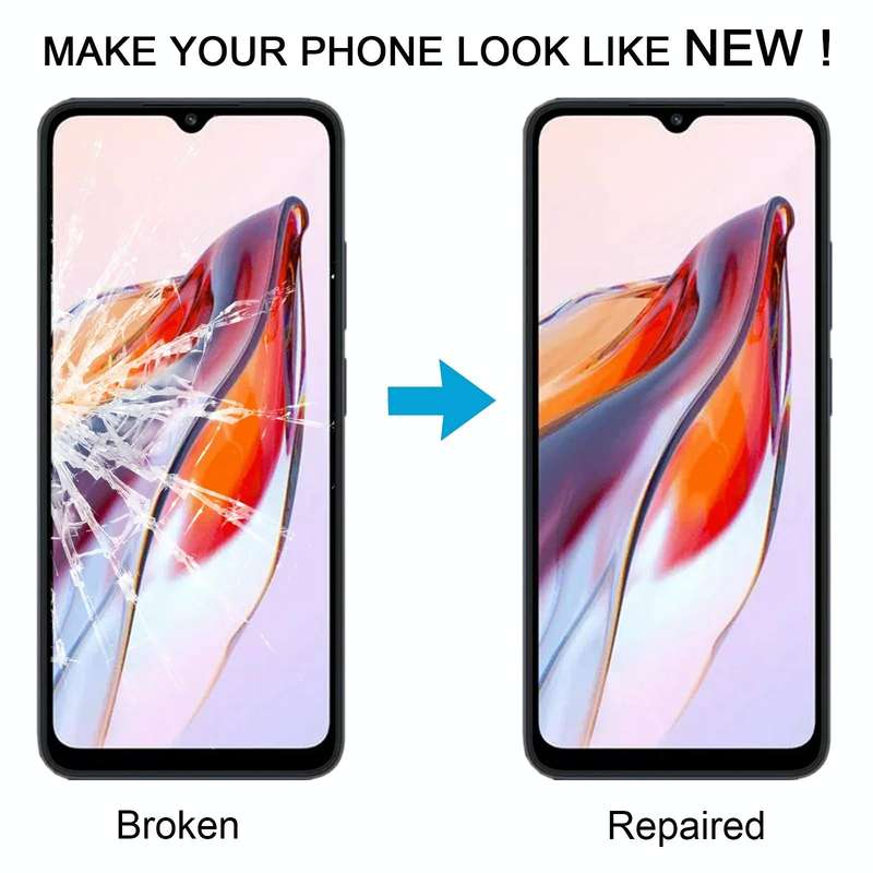 For Xiaomi Redmi 12C 4G Front Screen Outer Glass Lens with OCA Optically Clear Adhesive