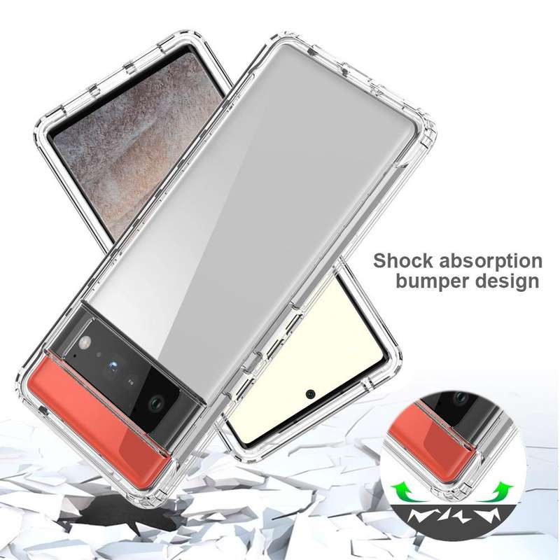 For Google Pixel 6 Pro High Transparency Two-color Gradient PC + TPU Phone Protective Case(Transp...