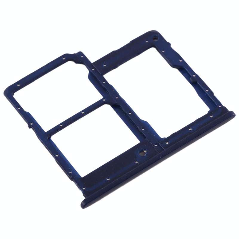 For Galaxy A40 SIM Card Tray + SIM Card Tray + Micro SD Card Tray (Dark Blue)