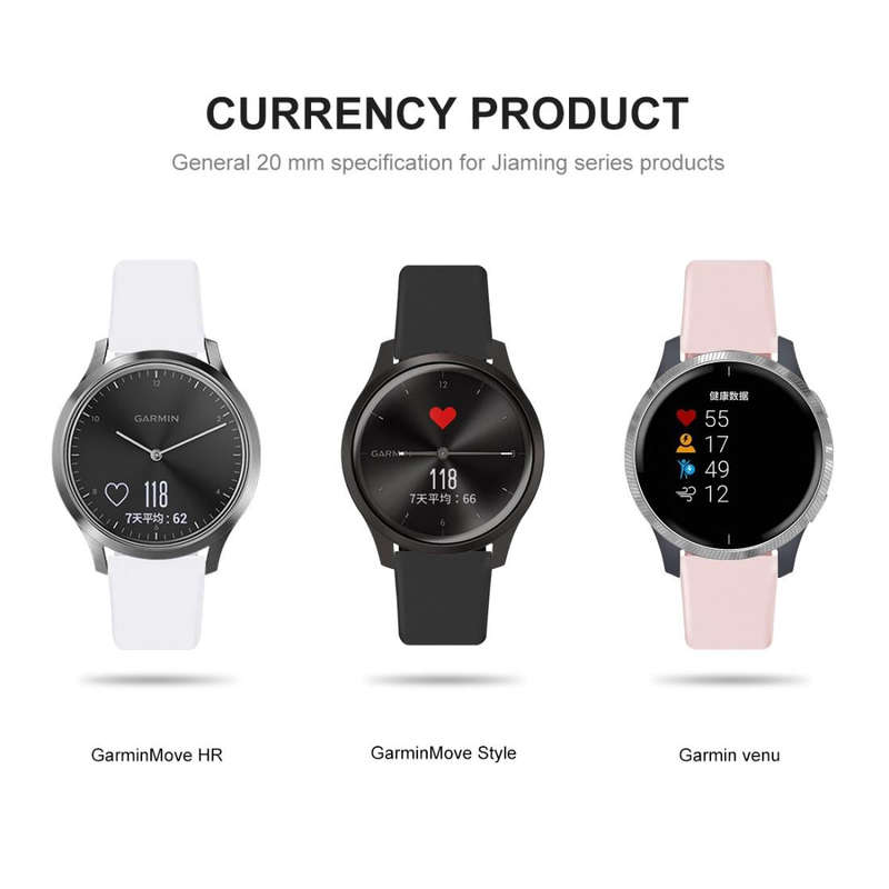 For Garmin Vivoactive 3 / Vivomove HR Solid Color Reverse Buckle Silicone Watch Band, Size: Small...