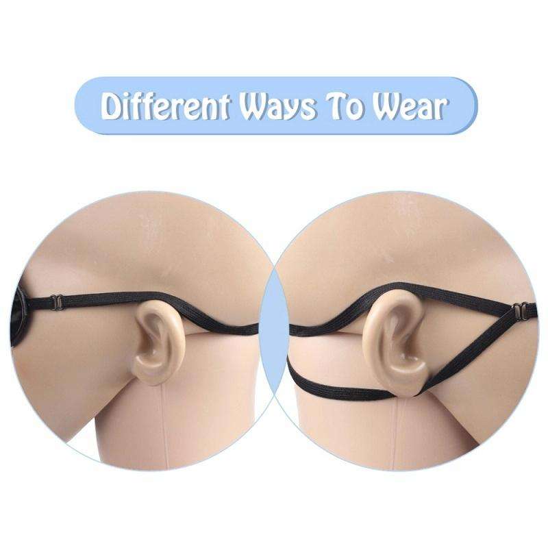 Children Silk Blackout Eye Mask Strabismus Correction Covering Eye Patch(Orange White Edge)