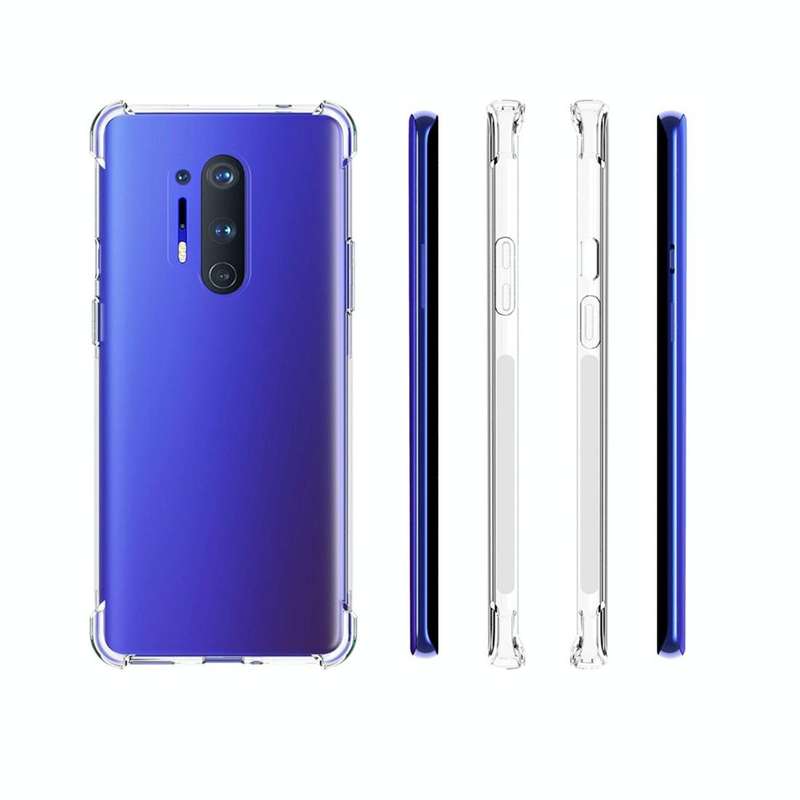 For OnePlus 8 Pro Shockproof Non-slip Waterproof Thickening TPU Protective Case(Transparent)
