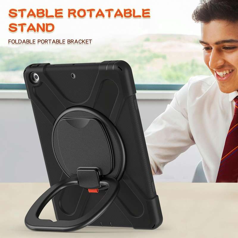 For Apple iPad 10.2 2021 / 2020 / 2019 Contrast Color Silicone + PC Protective Case with Holder &...