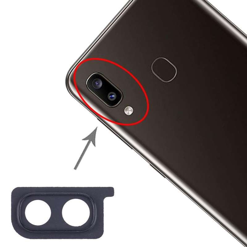 For Galaxy A20 10pcs Camera Lens Cover (Black)
