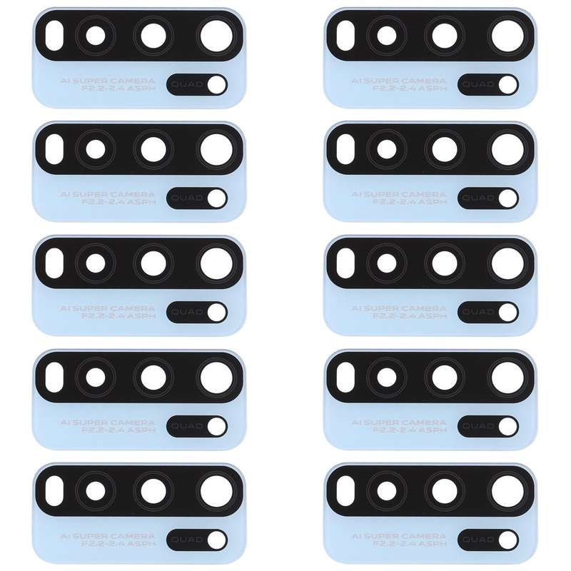 For Vivo Y50 1935, V1965A / Vivo Y30 1938 10pcs Back Camera Lens (Baby Blue)