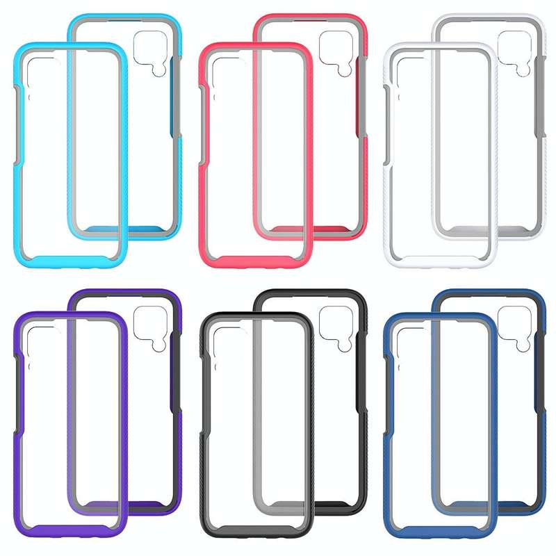 For Huawei P40 Lite Starry Sky Solid Color Series Shockproof PC + TPU Protective Case(Black)