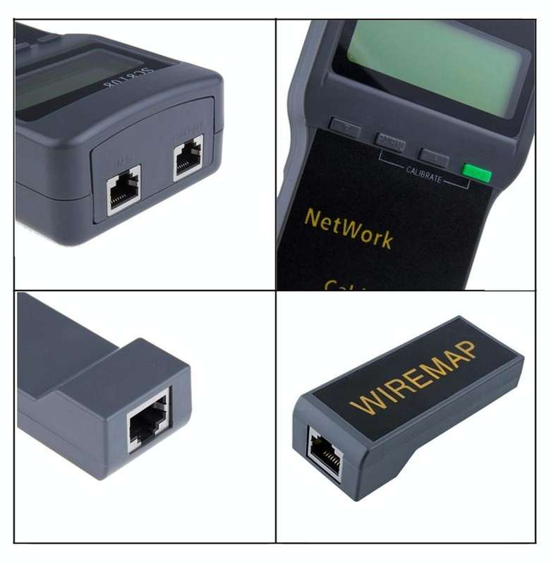 Portable Wireless Network cable Tester SC8108 LCD Digital PC Data Network CAT5 RJ45 LAN Phone Cab...
