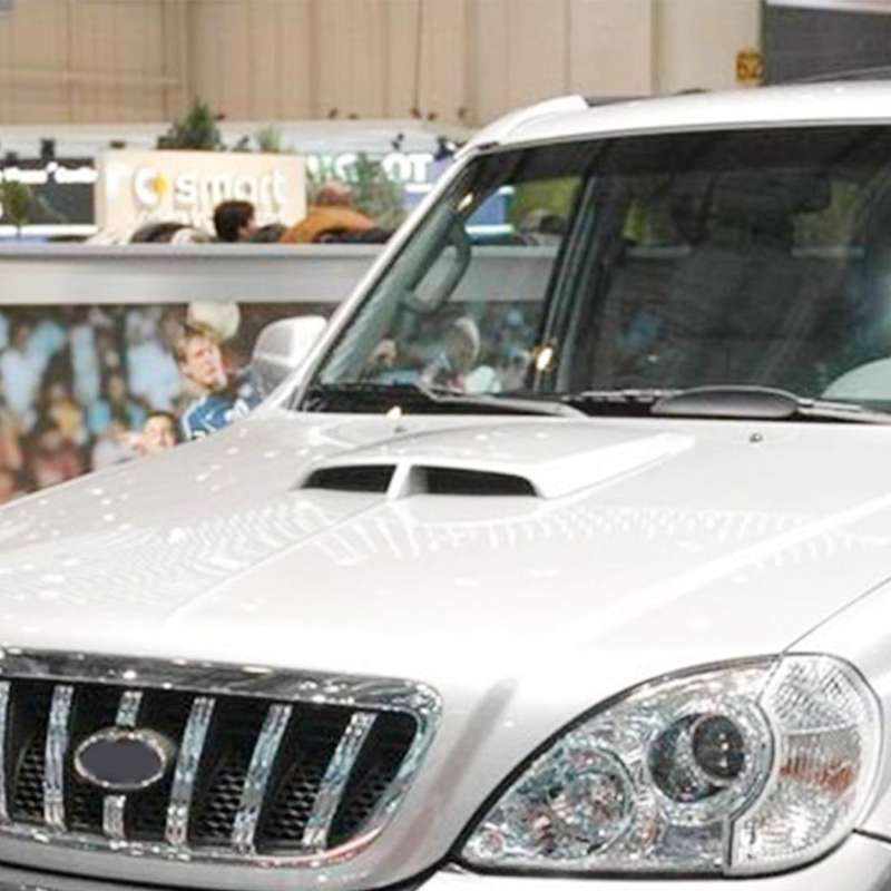 Car Turbo Style Air Intake Bonnet Scoop for Car Decoration(White)