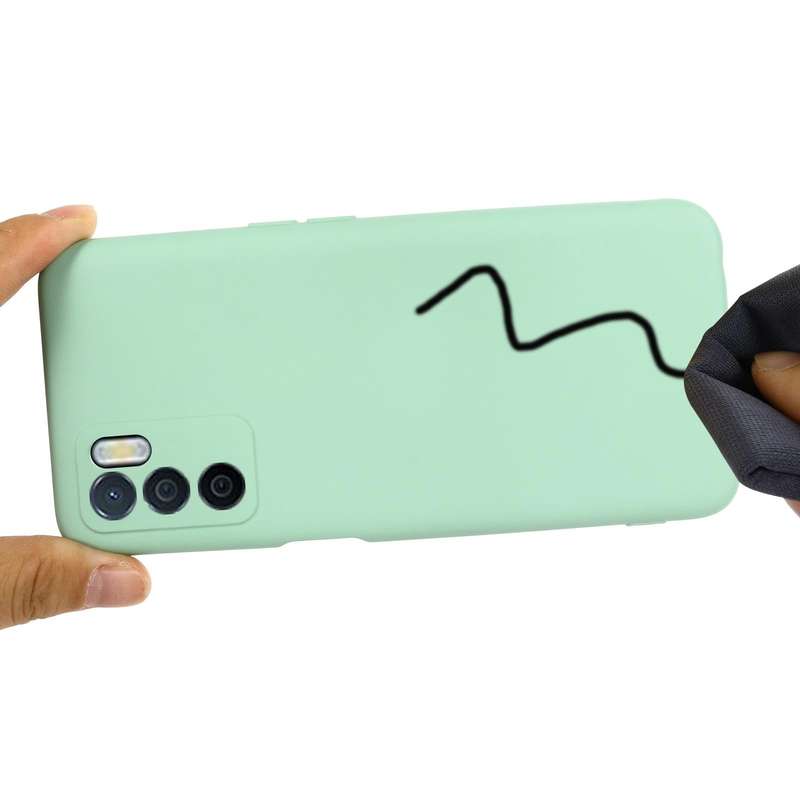 For OPPO A16 / A16S Foreign Version Solid Color Liquid Silicone Shockproof Full Coverage Protecti...
