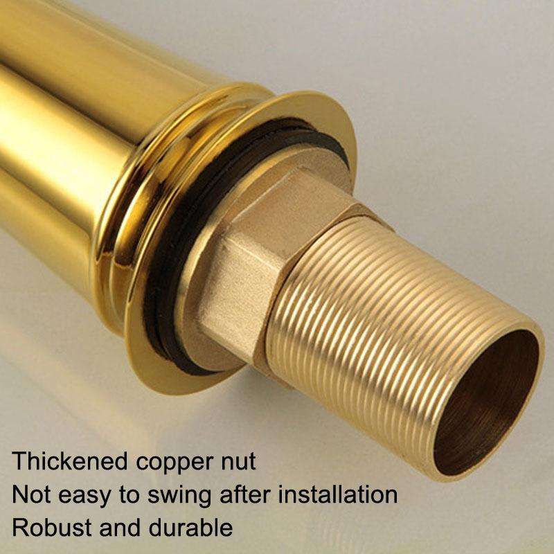All Bronze Bathroom Basin Hot And Cold Water Faucet, Style: Gold Short Model