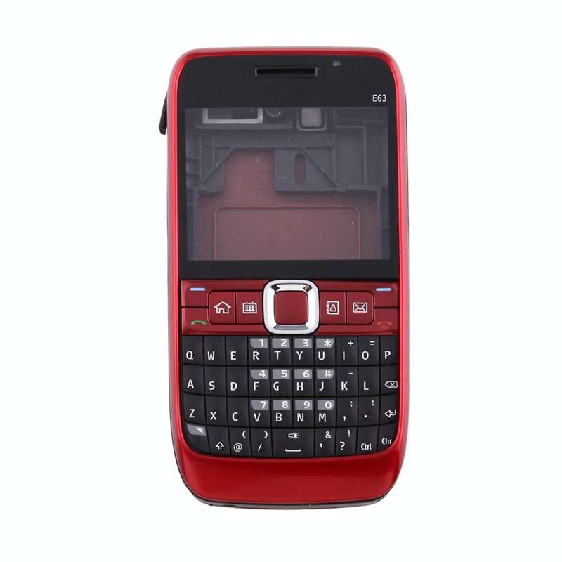 Full Housing Cover (Front Cover + Middle Frame Bezel + Battery Back Cover + Keyboard) for Nokia E...