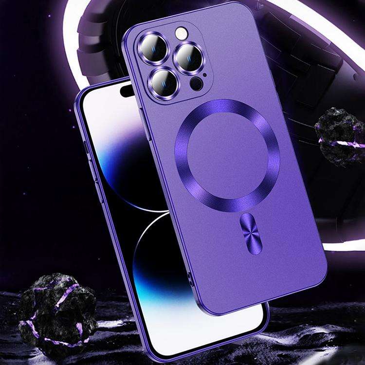 For iPhone 13 Pro Liquid Lens Protector Magsafe Phone Case(Gold Pink)