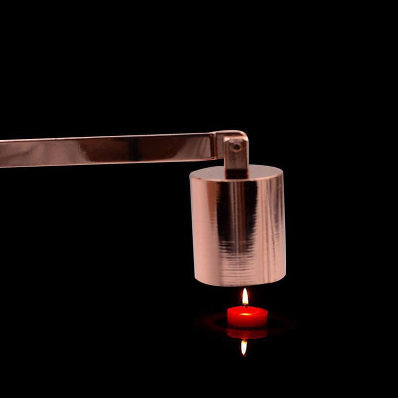 Candle Extinguisher Cover Candle Candle Hood Candle Candle Scent Candle Tool, Color:Rose gold