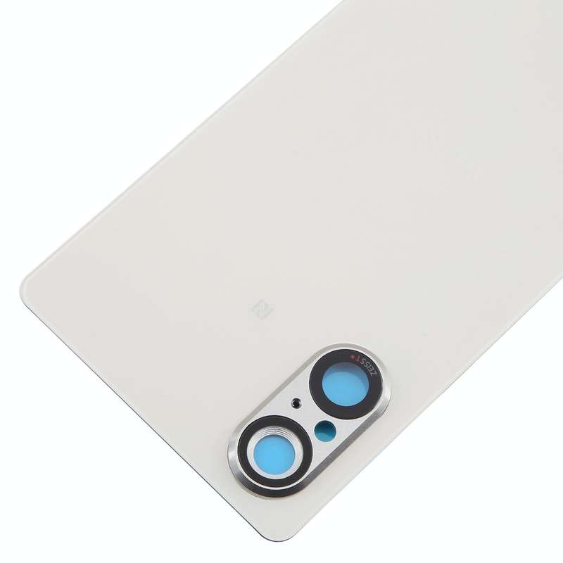 For Sony Xperia 5 V Battery Back Cover with Camera Lens Cover(Silver)