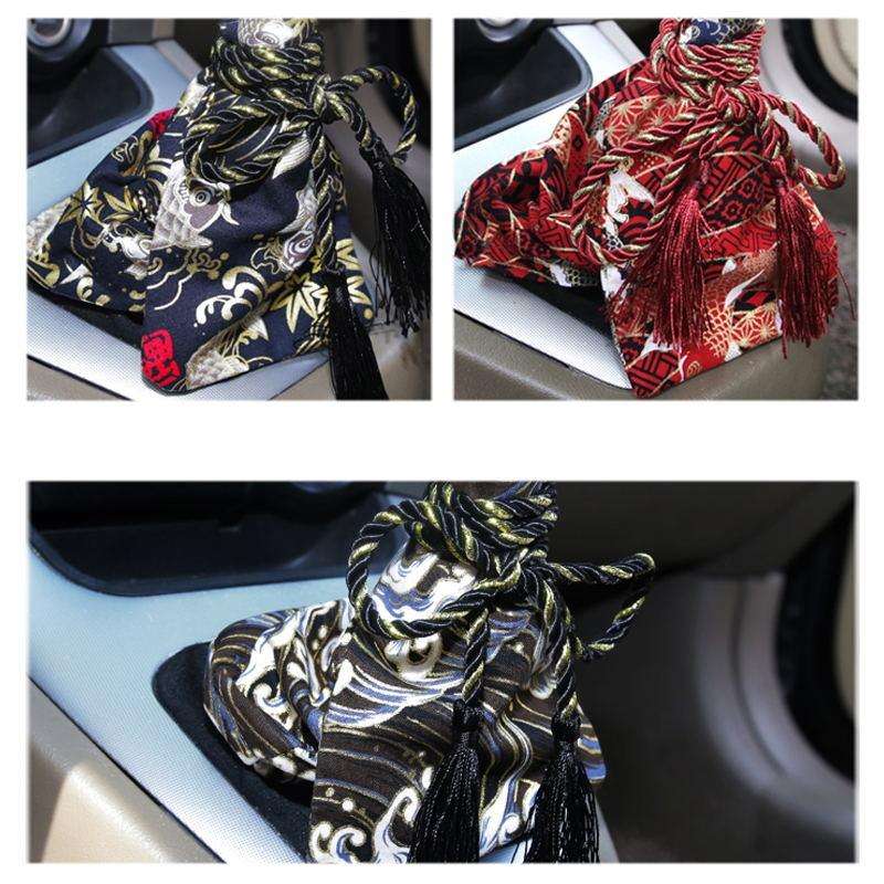 Car Personality Gear Cover Automatic Manual Gear Lever Dustproof Cover(Koi Black)