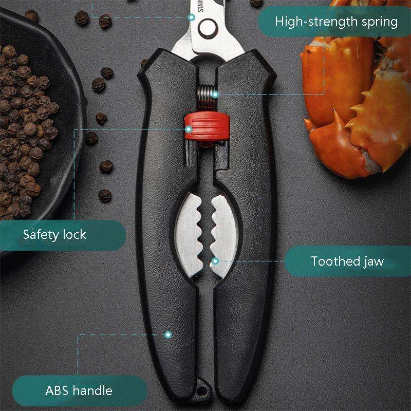 Crab Tool 304 Stainless Steel Crab Fork Crab Scissors Crab Needle,Style: 5 Fork 1 Knife 1 Box