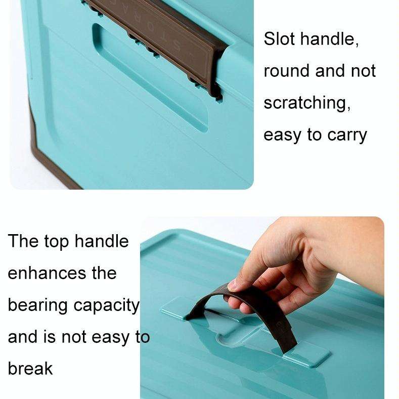 Foldable Book Box Plastic Storage Box, Color: L Mint Blue