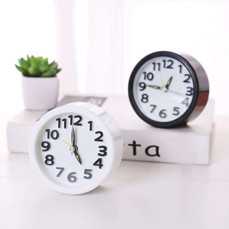 Creative Minimalist Mute Alarm Clock(Round Black)