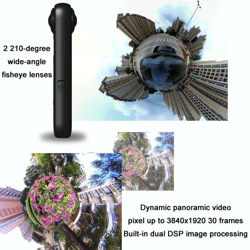 IJOYER A3S 4K Cycling Anti-Shake 360 Panoramic Action Camera(Black)