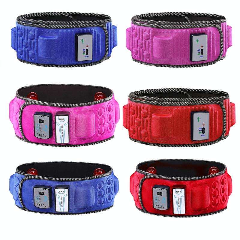 Belt Lazy Fat Removal Machine Vibration Pushing Machine, US Plug, Colour: Plug-in Version (Pink)