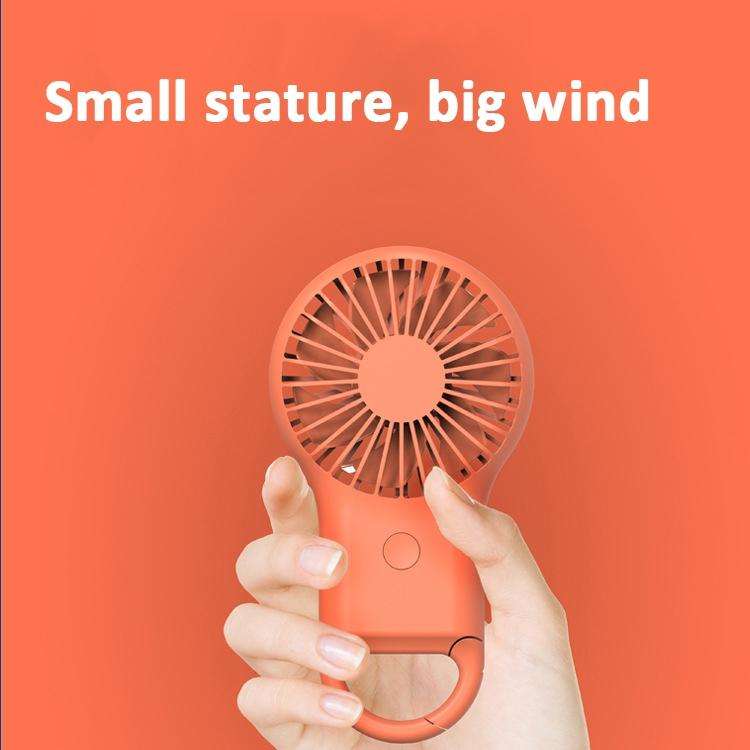 Handheld Pocket Mini Small Fan Portable Charging Outdoor USB Fan With 7 Color Light(Pink)