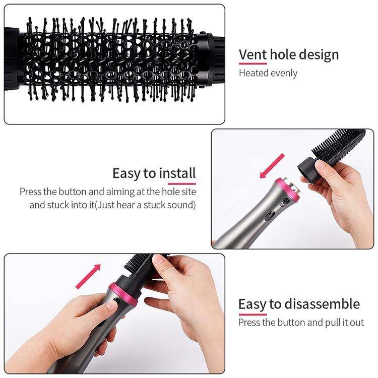 Five-in-one Multifunctional Head-changing Hairbrush Comb Straight Dual-purpose Electric Straight ...