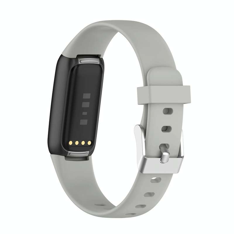 For Fitbit Luxe Silicone Watch Band, Size:S(Rock Grey)