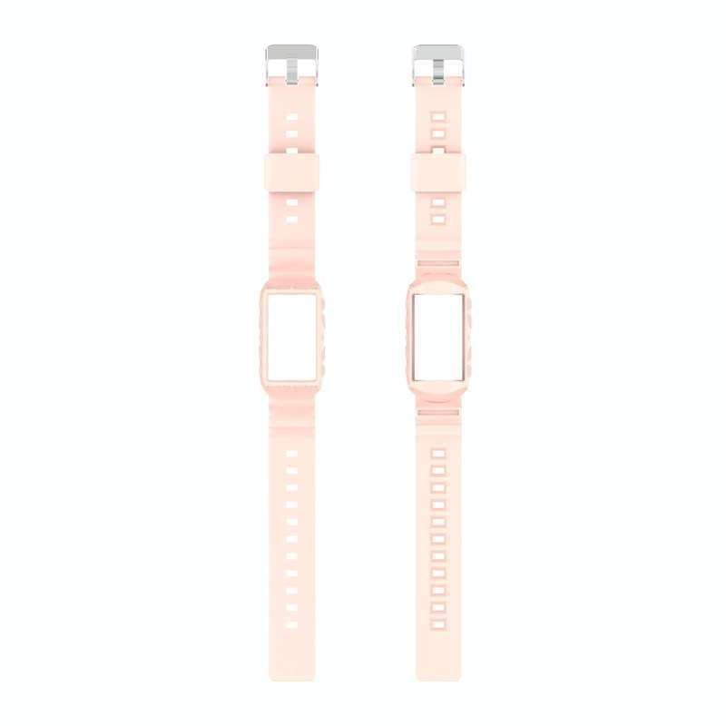 For Fitbit Charge 4 SE Silicone One Body Armor Watch Band(Pink)