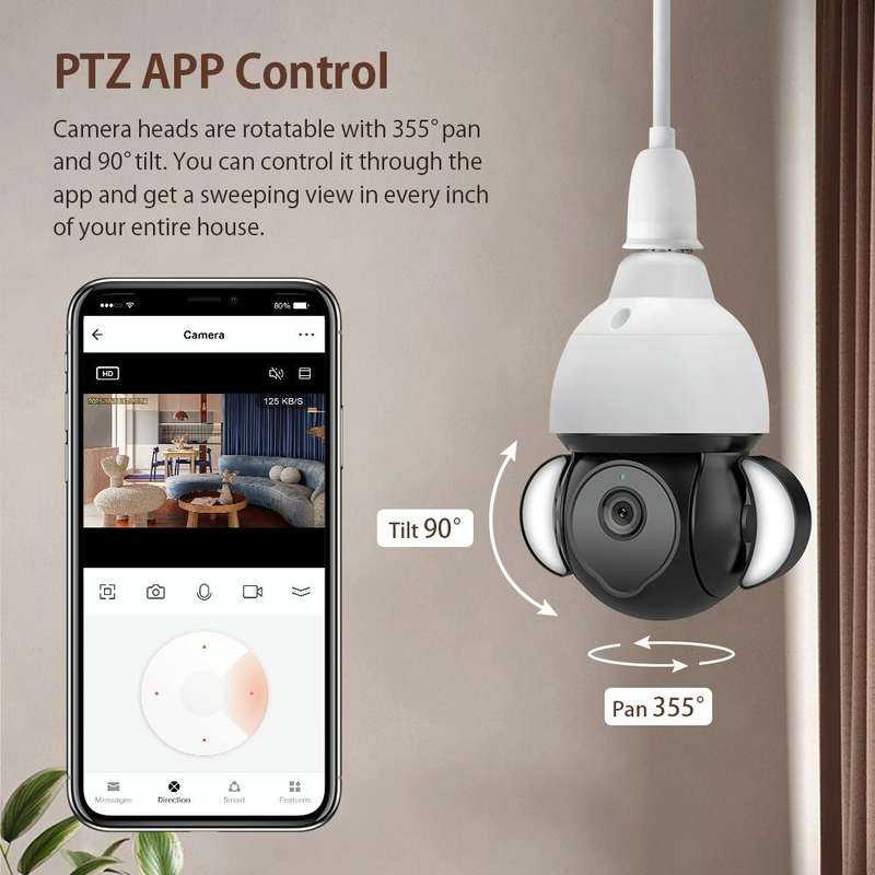 ST-426E-5MP-TY 5MP E27 Light Bulb Floodlight Camera