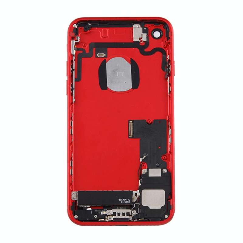 Battery Back Cover Assembly with Card Tray for iPhone 7 (Red)