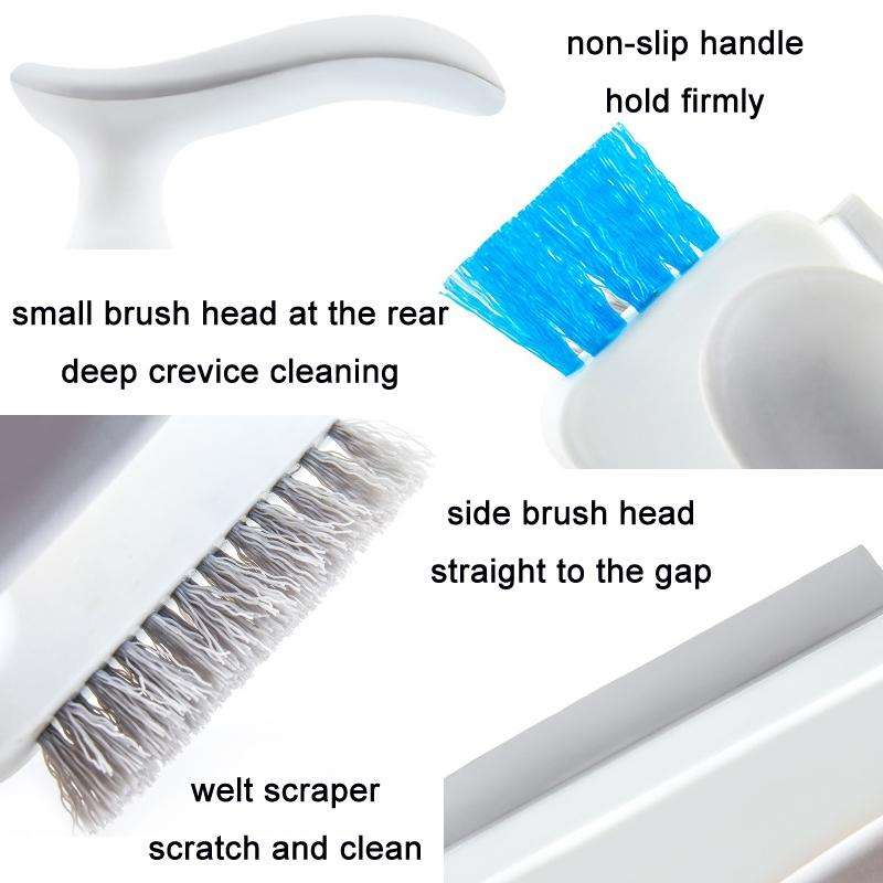 Bathroom Floor Corner Crevice Cleaning Brush(Yellow Green)