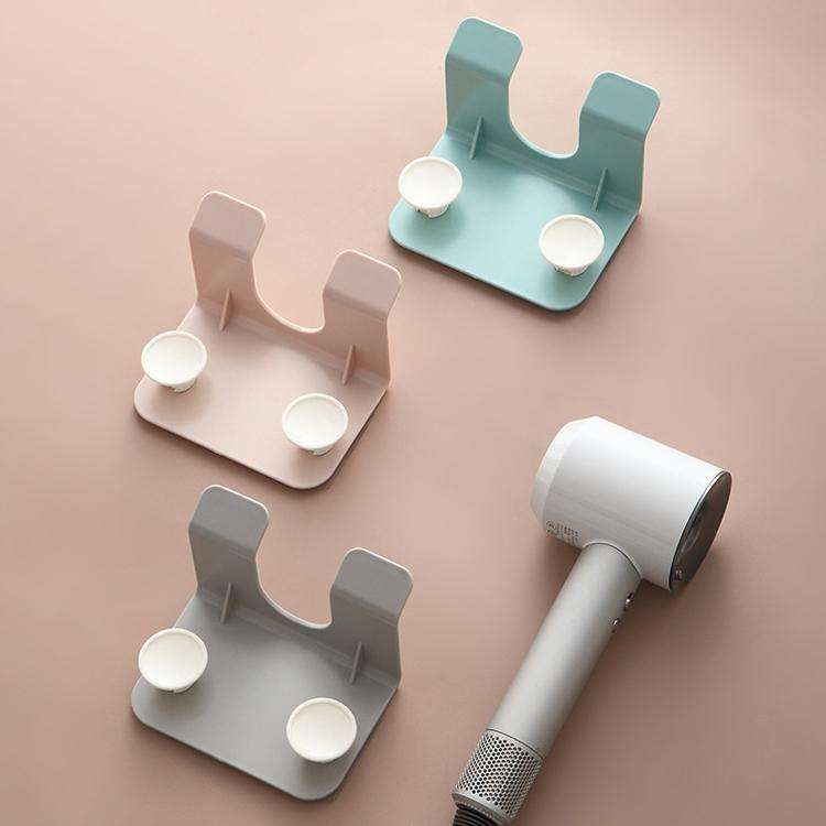 Bathroom Hair Dryer Rack Wall-mounted Hair Dryer Simple Rack(Light Green)