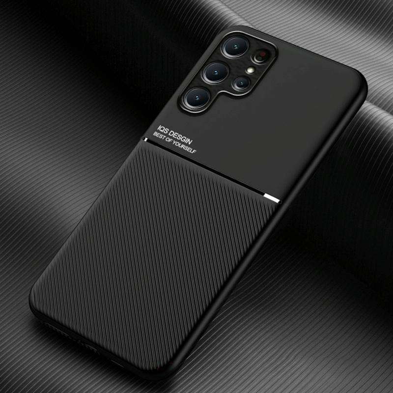 For Samsung Galaxy S24 Ultra 5G Classic Tilt Strip Grain Magnetic Shockproof PC + TPU Phone Case(...