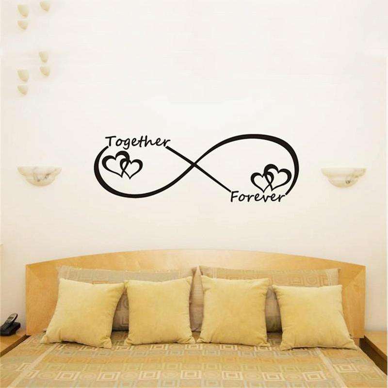 Together Forever English Letter Bedroom Carved Wall Sticker