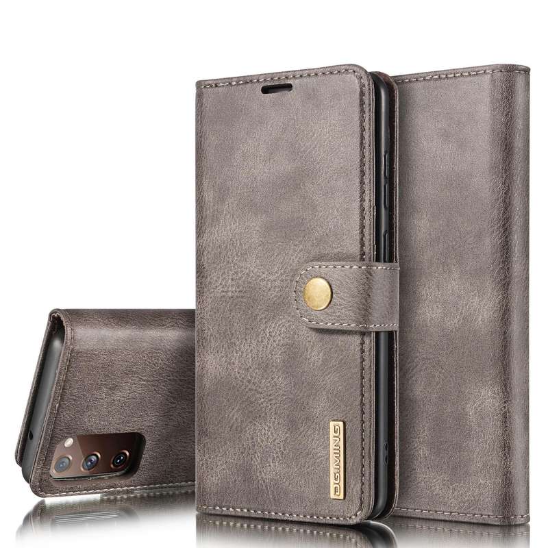 For Samsung Galaxy S20 FE DG.MING Crazy Horse Texture Flip Detachable Magnetic Leather Case with ...