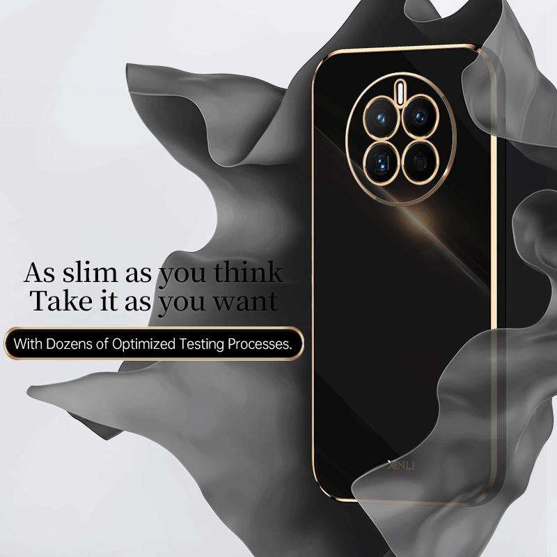 For Huawei nova 9 SE XINLI Straight 6D Plating Gold Edge TPU Shockproof Case(Black)